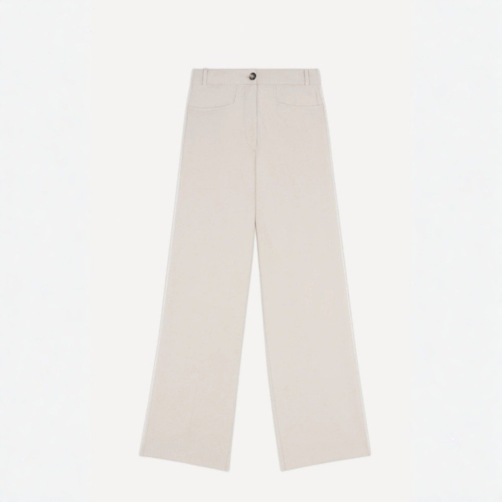 ba&sh Sun‎ Wide Leg Trousers NWT Ecru High Waist Pants Size 3 / US Large